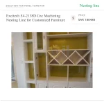 ⁦خط تشغيل CNC بنظام Nesting موديل E4-2138D لتصنيع الأثاث حسب الطلب⁩ - الصورة ⁦2⁩