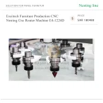 ⁦ماكينة راوتر CNC بنظام Nesting لتصنيع الأثاث، موديل E4-1224D⁩ - الصورة ⁦2⁩