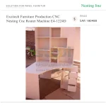 ⁦ماكينة راوتر CNC بنظام Nesting لتصنيع الأثاث، موديل E4-1224D⁩ - الصورة ⁦4⁩