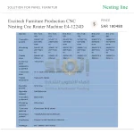⁦ماكينة راوتر CNC بنظام Nesting لتصنيع الأثاث، موديل E4-1224D⁩ - الصورة ⁦6⁩
