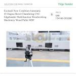 ⁦ماكينة تلبيس حواف CNC أوتوماتيكية متعددة الوظائف، لتشطيب وشطف الحواف المائلة بزاوية 45 درجة، للأعمال الخشبية وألواح MDF والطبالي الخشبية⁩ - الصورة ⁦2⁩