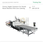 ماكينة CNC بنظام Nesting للأثاث، توريد مباشر من المصنع، مزودة بنظام وضع ملصقات أوتوماتيكي