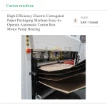 Excitech High-Efficiency Electric Corrugated Paper Packaging Machine Easy-to-Operate Automatic Carton Box Motor Pump Bearing - Image 2