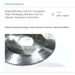 Excitech High-Efficiency Electric Corrugated Paper Packaging Machine Easy-to-Operate Automatic Carton Box Motor Pump Bearing - Image 4
