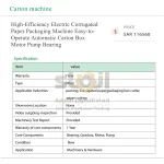 Excitech High-Efficiency Electric Corrugated Paper Packaging Machine Easy-to-Operate Automatic Carton Box Motor Pump Bearing - Image 7