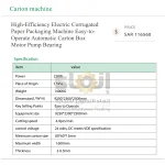 Excitech High-Efficiency Electric Corrugated Paper Packaging Machine Easy-to-Operate Automatic Carton Box Motor Pump Bearing - Image 8