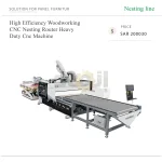 High Efficiency Woodworking CNC Nesting Router Heavy Duty Cnc Machine
