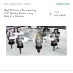 High Efficiency Woodworking CNC Nesting Router Heavy Duty Cnc Machine - Image 3