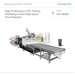 مركز تشغيل CNC عالي الأداء بنظام Nesting، عالي السرعة للأعمال الخشبية