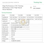 ⁦مركز تشغيل CNC عالي الأداء بنظام Nesting، عالي السرعة للأعمال الخشبية⁩ - الصورة ⁦7⁩