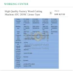 High Quality Factory Wood Cutting Machine ATC 2030C Linear Type - Image 7