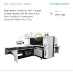 High-Speed Automatic Tool Changer Router Machine Six-Drilling Wood New Condition Construction Industries Motor Gear Core