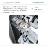 High-Speed Versatile Dual Automatic Drilling Stations CNC Boring Router Enhanced Woodworking Capabilities Gear Motor Core - Image 5