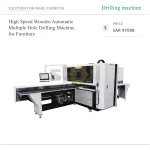 High Speed Wooden Automatic Multiple Hole Drilling Machine for Furniture
