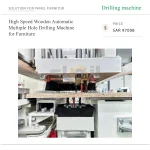 High Speed Wooden Automatic Multiple Hole Drilling Machine for Furniture - Image 2