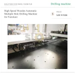 High Speed Wooden Automatic Multiple Hole Drilling Machine for Furniture - Image 3