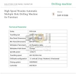 High Speed Wooden Automatic Multiple Hole Drilling Machine for Furniture - Image 7