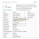 ⁦ماكينة راوتر CNC PTP للأعمال الخشبية، دقيقة لحفر وتفريز ألواح الأبواب، مزودة بنظام تغذية أدوات ومحرك، من الأكثر مبيعًا⁩ - الصورة ⁦7⁩