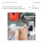 ⁦راوتر CNC صغير بخمسة محاور لتفريز ونقش الأخشاب – الأكثر مبيعًا⁩ - الصورة ⁦3⁩