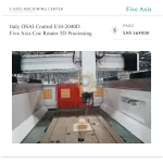 Italy OSAI Control E10-2040D Five Axis Cnc Router 3D Processing - Image 4