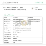Italy OSAI Control E10-2040D Five Axis Cnc Router 3D Processing - Image 6