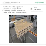 ⁦ماكينة تلبيس حواف CNC أوتوماتيكية متعددة الوظائف، لشطف الحواف المائلة بزاوية 45 درجة، للطبالي الخشبية والأخشاب وألواح MDF، مزودة بمحرك⁩ - الصورة ⁦2⁩