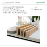 ⁦ماكينة تلبيس حواف CNC أوتوماتيكية متعددة الوظائف، لشطف الحواف المائلة بزاوية 45 درجة، للطبالي الخشبية والأخشاب وألواح MDF، مزودة بمحرك⁩ - الصورة ⁦4⁩