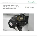 ⁦ماكينة راوتر CNC بنظام Nesting للأعمال الخشبية، مزودة بنظام تحميل وتفريغ أوتوماتيكي⁩ - الصورة ⁦6⁩