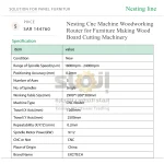 ⁦ماكينة راوتر CNC بنظام Nesting للأعمال الخشبية، لتصنيع الأثاث وتقطيع ألواح الخشب⁩ - الصورة ⁦9⁩