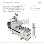 ماكينة CNC PTP أوتوماتيكية دقيقة لحفر وتفريز ألواح الأبواب الخشبية، مزودة بأدوات تشغيل ومحرك ومضخة ومحامل، لتشغيل وتقطيع الأخشاب في المصانع