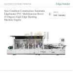 ماكينة تلبيس حواف أوتوماتيكية متعددة الوظائف لحواف PVC، لتشطيب الحواف المائلة بزاوية 45 درجة، لأعمال البناء، مزودة بمحرك