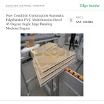 ⁦ماكينة تلبيس حواف أوتوماتيكية متعددة الوظائف لحواف PVC، لتشطيب الحواف المائلة بزاوية 45 درجة، لأعمال البناء، مزودة بمحرك⁩ - الصورة ⁦2⁩