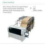 New Electric Driven Corrugated Paper Cutter and Automatic Packaging Machine Order Packaging Carton Functionality
