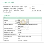 New Electric Driven Corrugated Paper Cutter and Automatic Packaging Machine Order Packaging Carton Functionality - Image 7