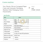 New Electric Driven Corrugated Paper Cutter and Automatic Packaging Machine Order Packaging Carton Functionality - Image 8