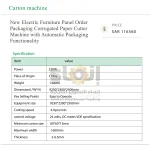 New Electric Furniture Panel Order Packaging Corrugated Paper Cutter Machine with Automatic Packaging Functionality - Image 8