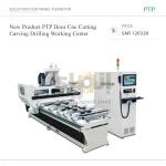 New Product PTP Door CNC Router with Motor Gearbox Pump-Single Spindle Drilling & Carving Working Center