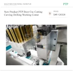 New Product PTP Door CNC Router with Motor Gearbox Pump-Single Spindle Drilling & Carving Working Center - Image 2
