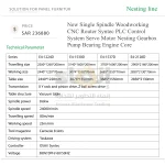New Single Spindle Woodworking CNC Router Syntec PLC Control System Servo Motor Nesting Gearbox Pump Bearing Engine Core - Image 7