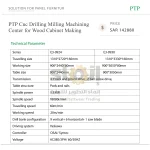 PTP Cnc Drilling Milling Machining Center for Wood Cabinet Making - Image 7