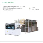 Popular Packaging Model EC2300 EC3500 Carton Equipment for Wood Furniture