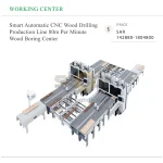 ⁦خط إنتاج CNC ذكي وأوتوماتيكي لحفر الأخشاب بسرعة 80 مترًا في الدقيقة، مزود بمركز تجويف للأخشاب⁩ - الصورة ⁦2⁩