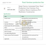 ⁦خط إنتاج أوتوماتيكي لألواح الأبواب ضمن مصنع ذكي لصناعة الأثاث، بمعدات جديدة تشمل محركات وعلب تروس ووحدة PLC لتصنيع الماكينات⁩ - الصورة ⁦6⁩