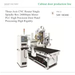EXCITECH Three-Axis CNC Router Single Spindle 9kw 24000rpm Motor PLC High Precision Door Panel Processing High Rigidity