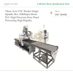 EXCITECH Three-Axis CNC Router Single Spindle 9kw 24000rpm Motor PLC High Precision Door Panel Processing High Rigidity - Image 3