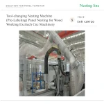 ⁦ماكينة Nesting CNC لتشغيل الألواح الخشبية، مزودة بمبدل أدوات ونظام وضع ملصقات مسبقًا، للأعمال الخشبية، من الأكثر مبيعًا حاليًا⁩ - الصورة ⁦3⁩