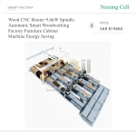 ماكينة راوتر CNC للخشب بمغزل 9.6 كيلوواط، أوتوماتيكية وموفرة للطاقة، للمصنع الذكي للأعمال الخشبية وتصنيع الأثاث والخزائن