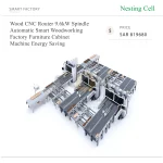 ⁦ماكينة راوتر CNC للخشب بمغزل 9.6 كيلوواط، أوتوماتيكية وموفرة للطاقة، للمصنع الذكي للأعمال الخشبية وتصنيع الأثاث والخزائن⁩ - الصورة ⁦2⁩