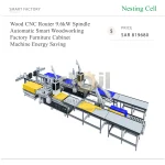 ⁦ماكينة راوتر CNC للخشب بمغزل 9.6 كيلوواط، أوتوماتيكية وموفرة للطاقة، للمصنع الذكي للأعمال الخشبية وتصنيع الأثاث والخزائن⁩ - الصورة ⁦5⁩