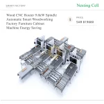 ⁦ماكينة راوتر CNC للخشب بمغزل 9.6 كيلوواط، أوتوماتيكية وموفرة للطاقة، للمصنع الذكي للأعمال الخشبية وتصنيع الأثاث والخزائن⁩ - الصورة ⁦4⁩